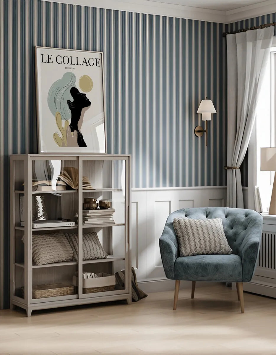 Modern Striped Gallery Wall