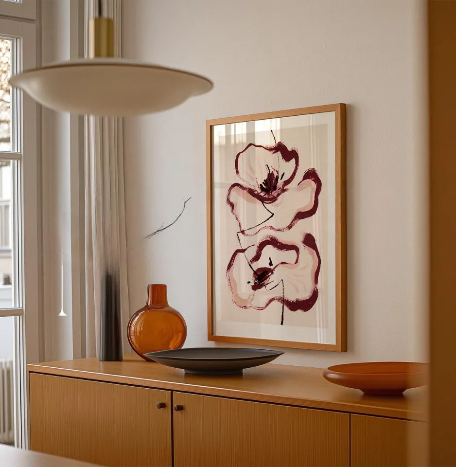 Gestural Blooms Poster