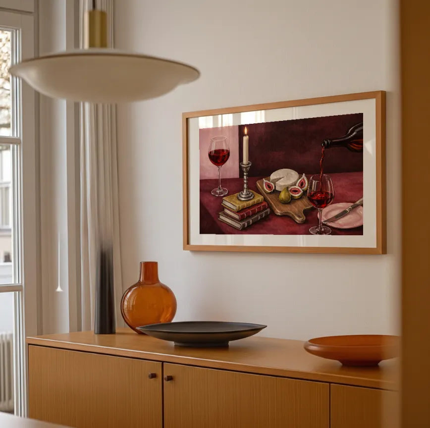 Candlelit Still Life Poster