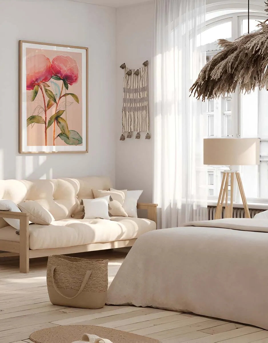 Graceful Peony Poster
