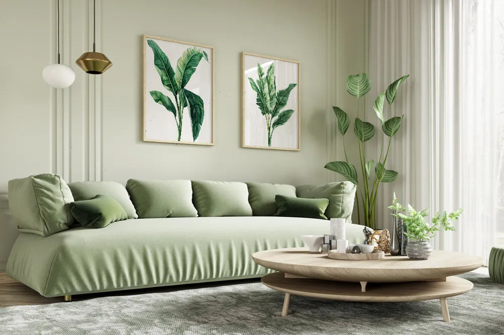 Green Tropical leaves Poster No.2