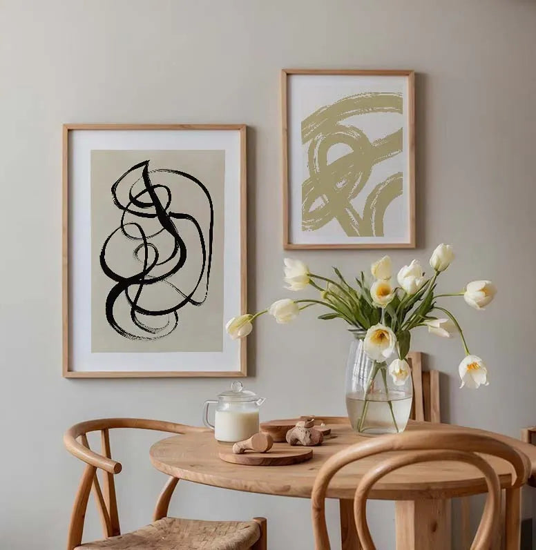 Rhythmic Brushwork Set Gallery Wall