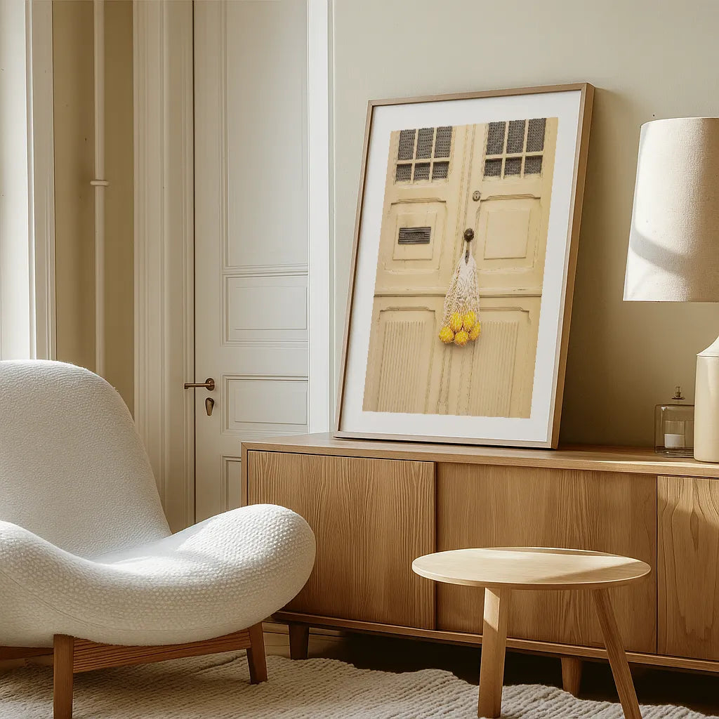 Yellow Door with Lemons Poster