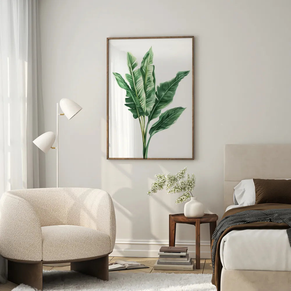 Green Tropical leaves Poster No.2