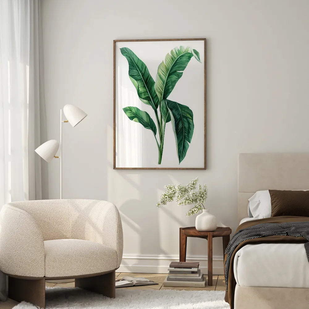 Green Tropical leaves Art Set