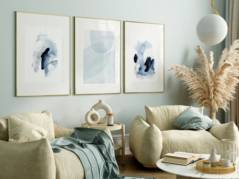 Blue Watercolor Painting No.1 Poster