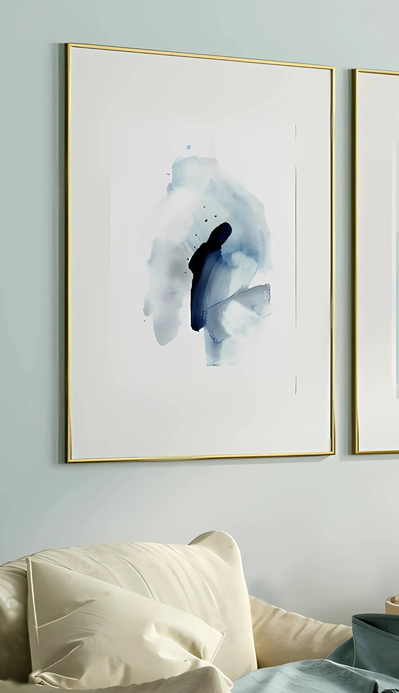 Blue Watercolor Painting No.3 Poster