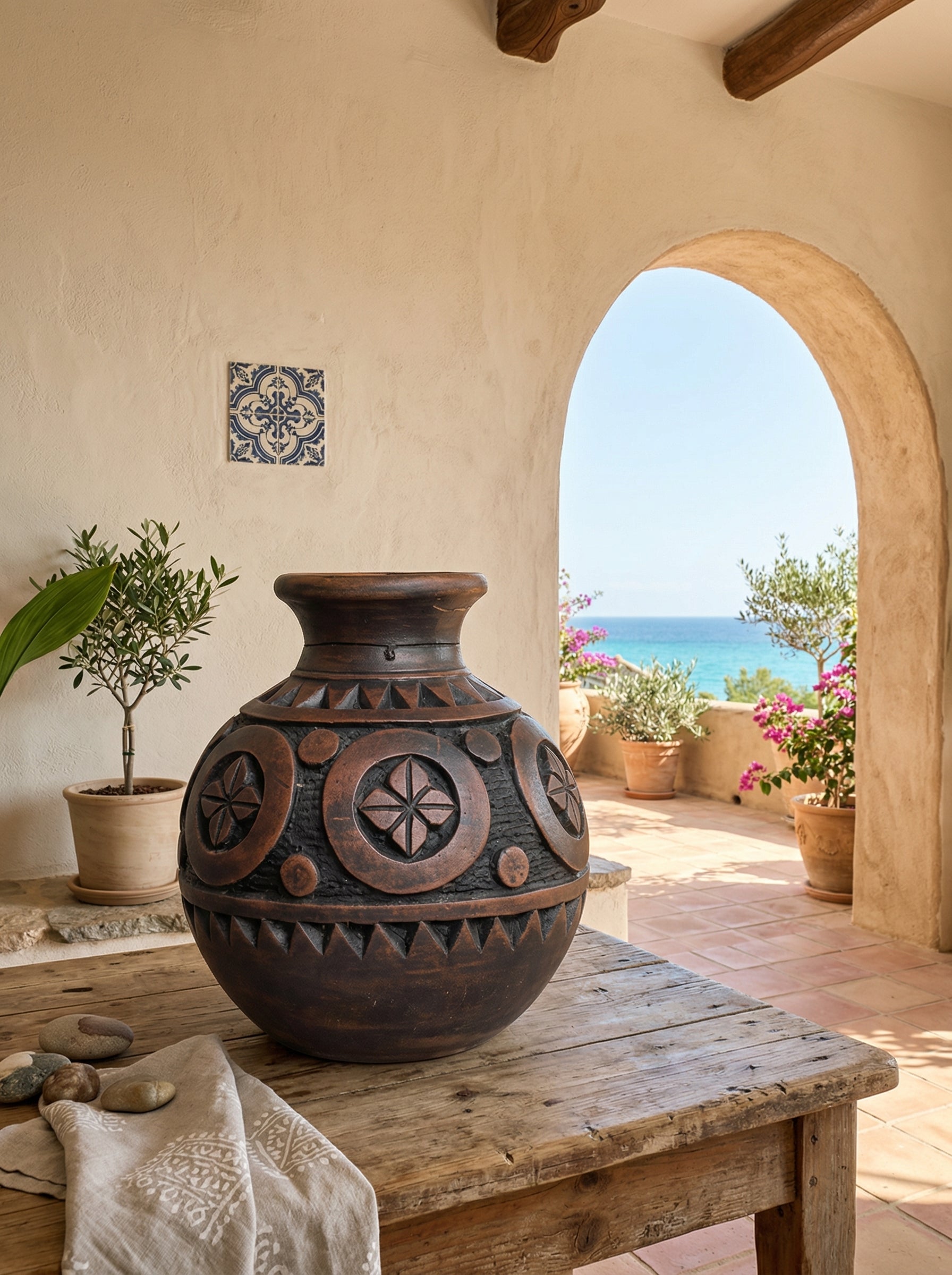 Azure Artifact Vase