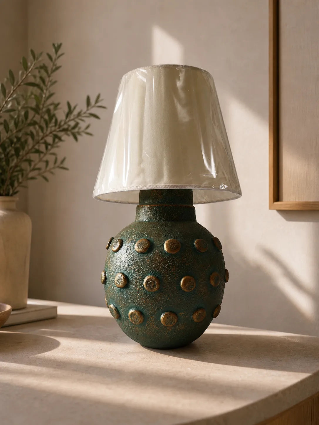 Polka Dot Green Table Lamp