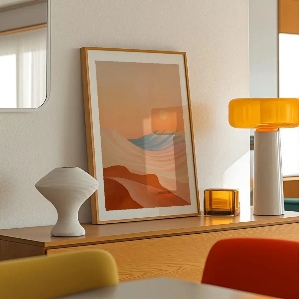 Abstract Canyon Glow Poster