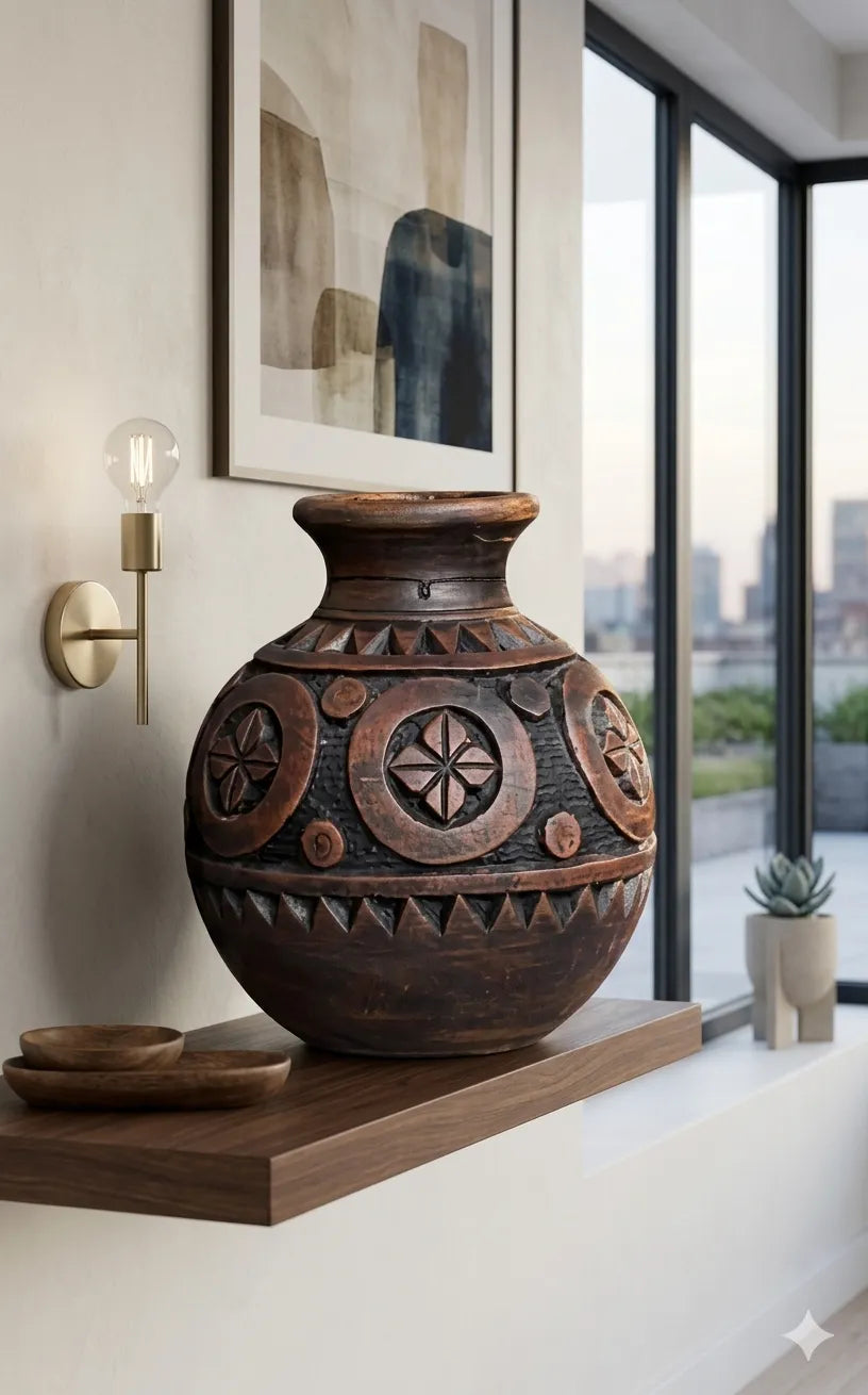 Azure Artifact Vase