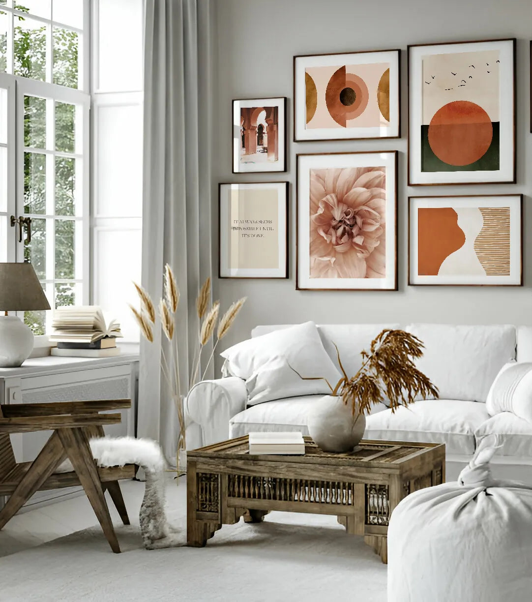 Warm Hues Gallery Wall