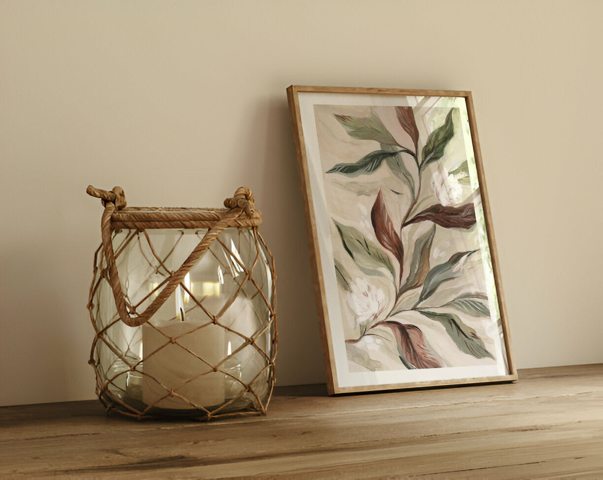 Earthen Leaves Poster