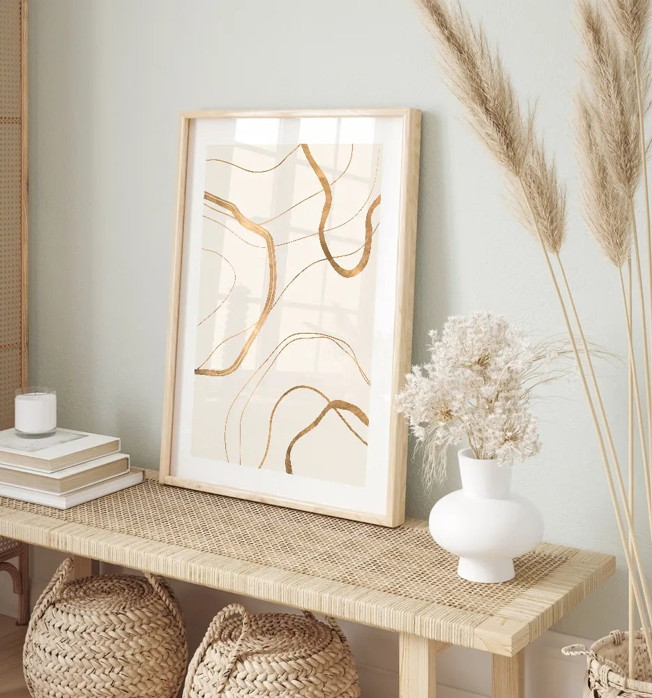 Golden Abstract Poster