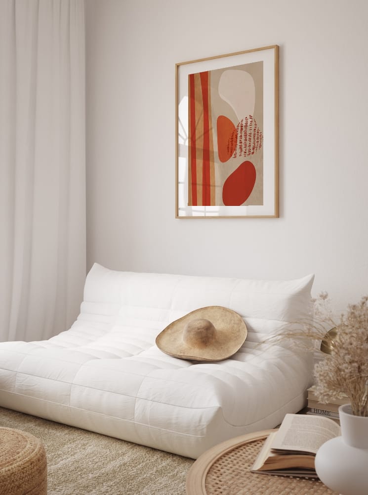 Orange Minimalist Abstract No.3 Poster