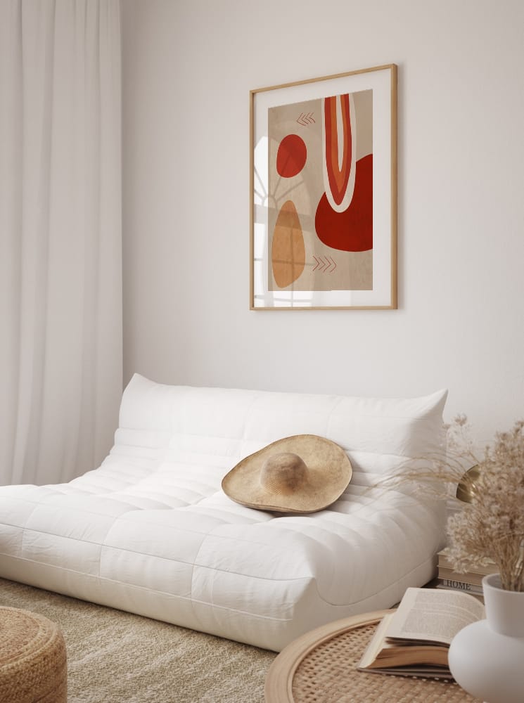 Orange Minimalist Abstract No.2 Poster
