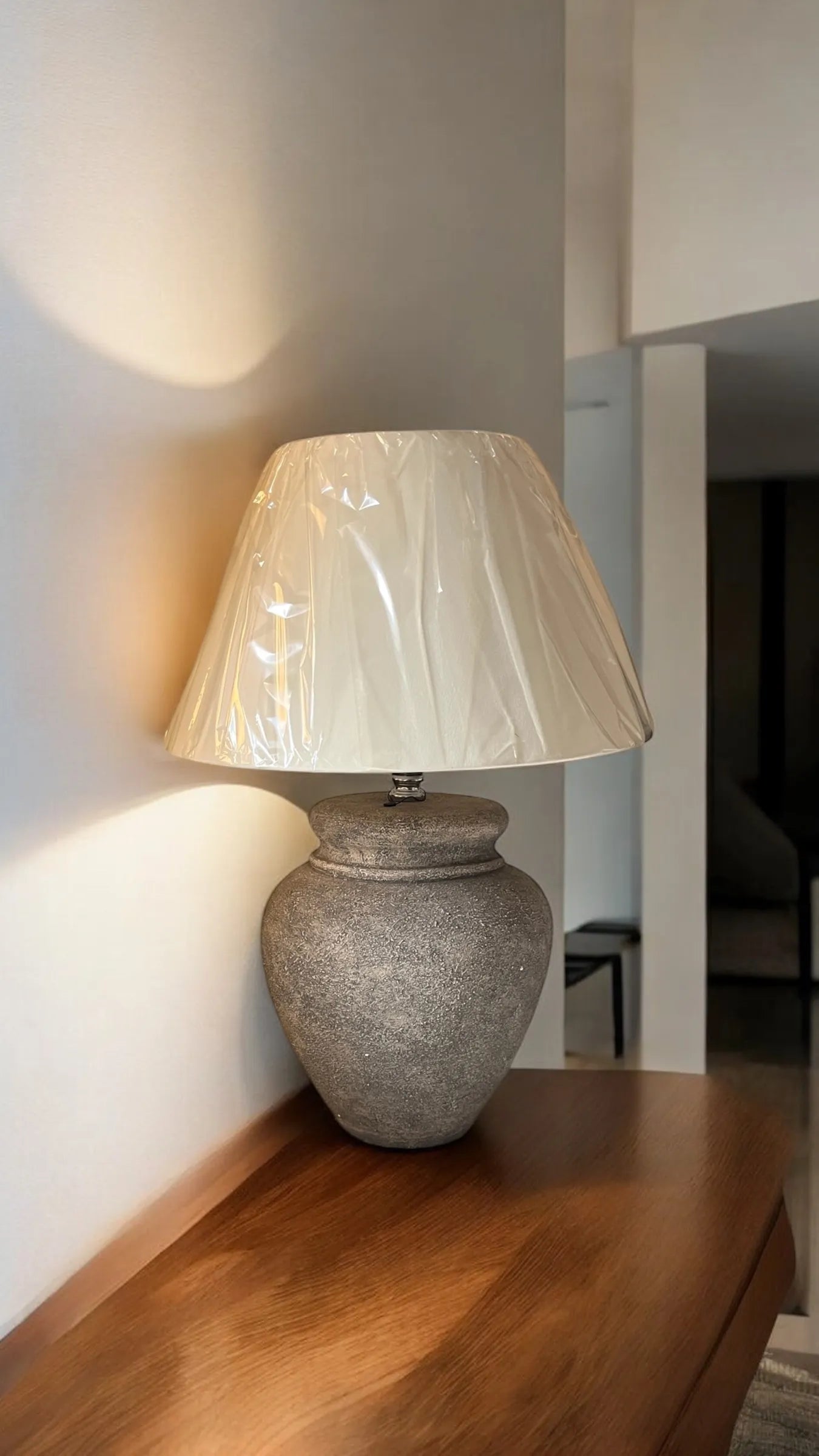 Gray Sun Table Lamp