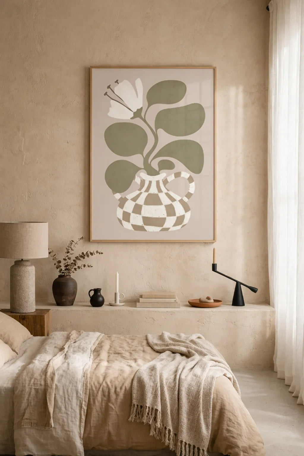 The Checkerboard Bloom Poster