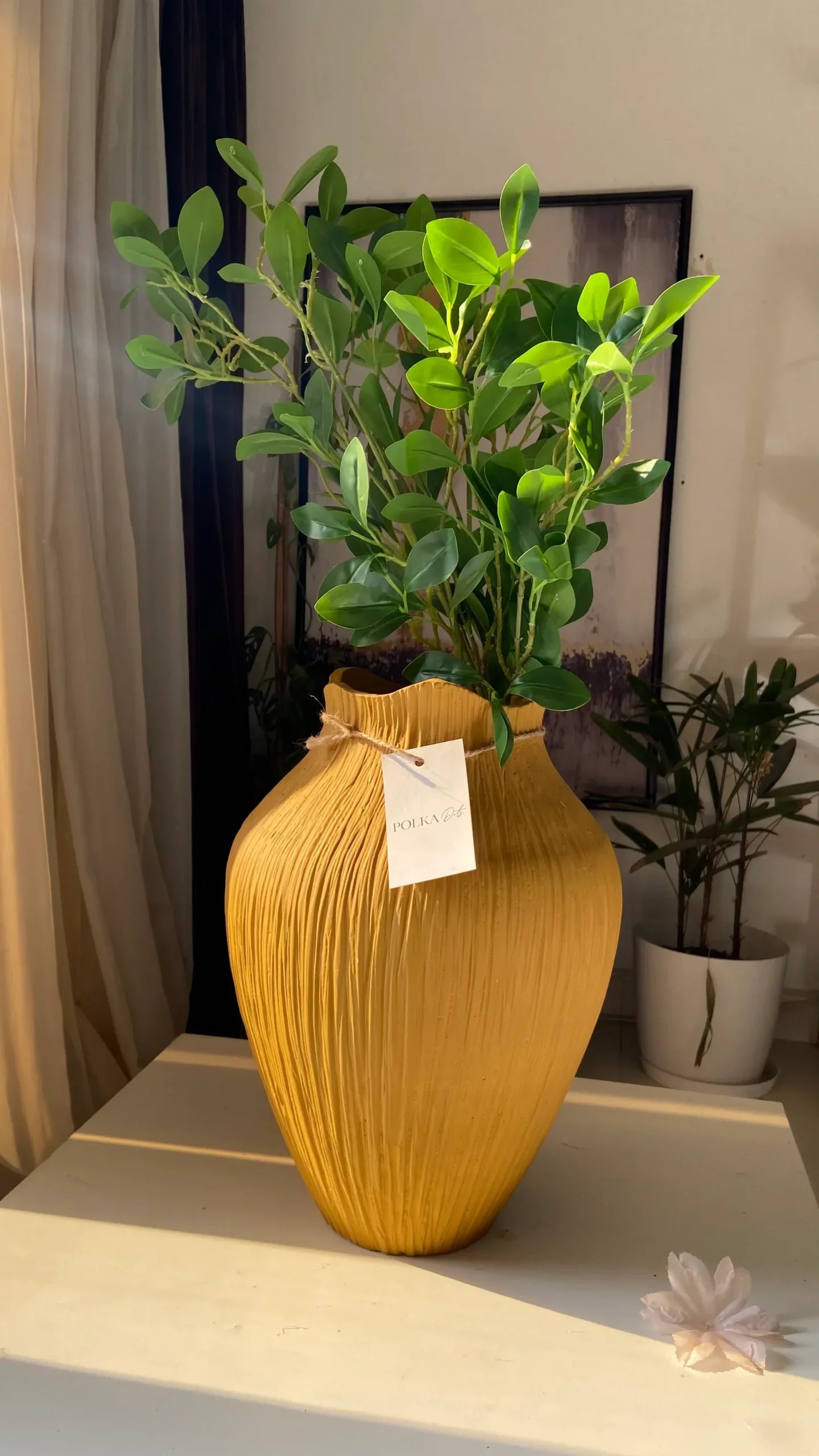 Coastal Mustard Vase