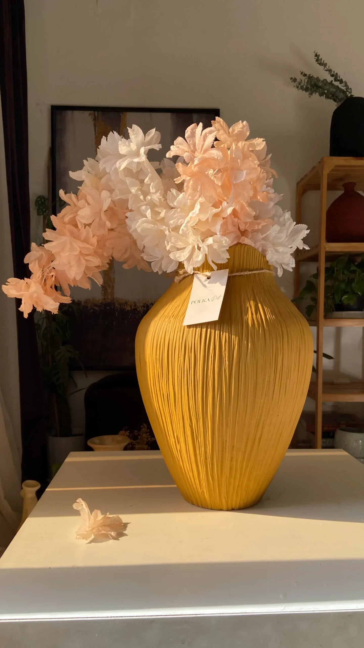 Coastal Mustard Vase