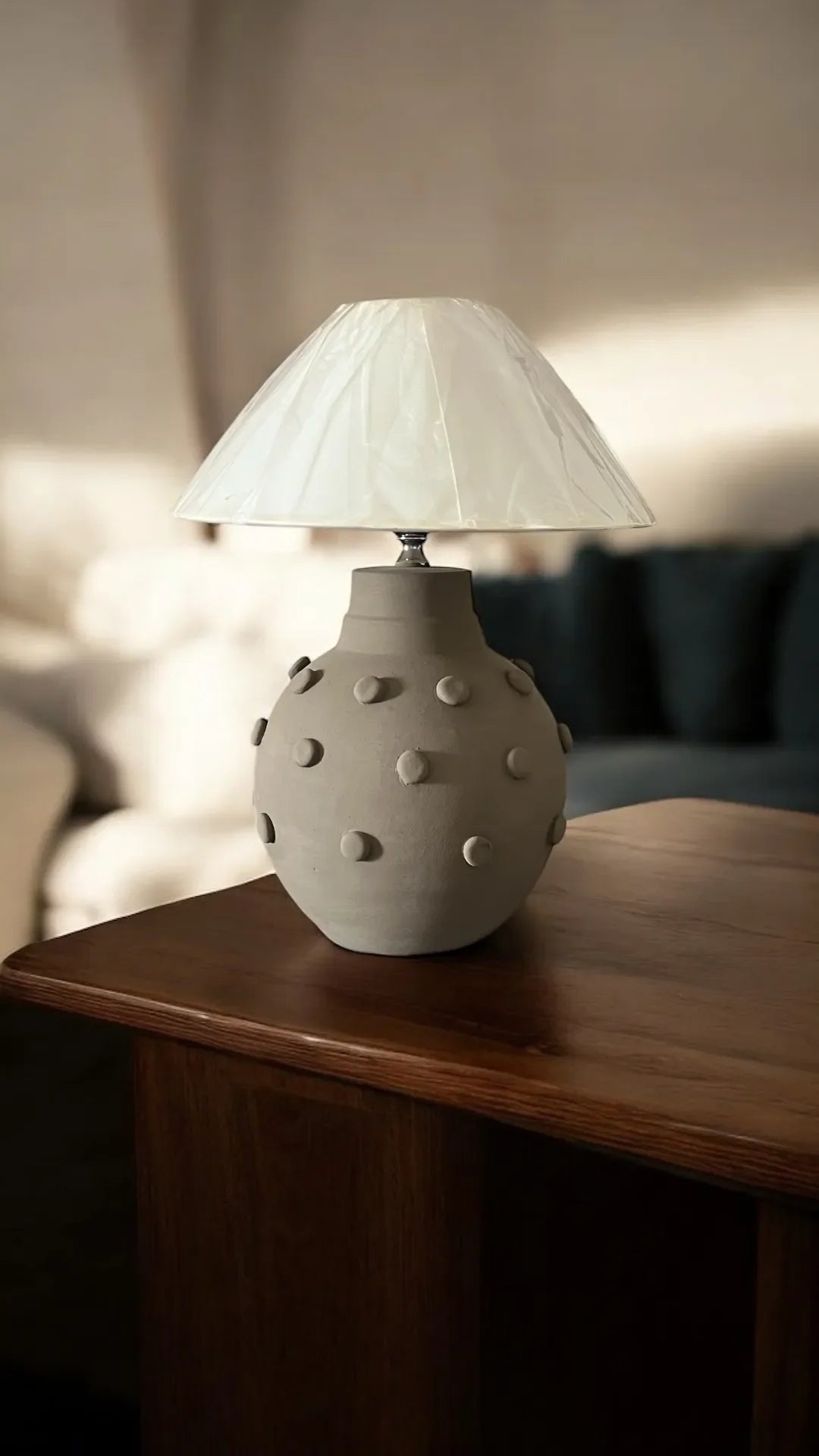 Polka Dot Ceramic Table Lamp