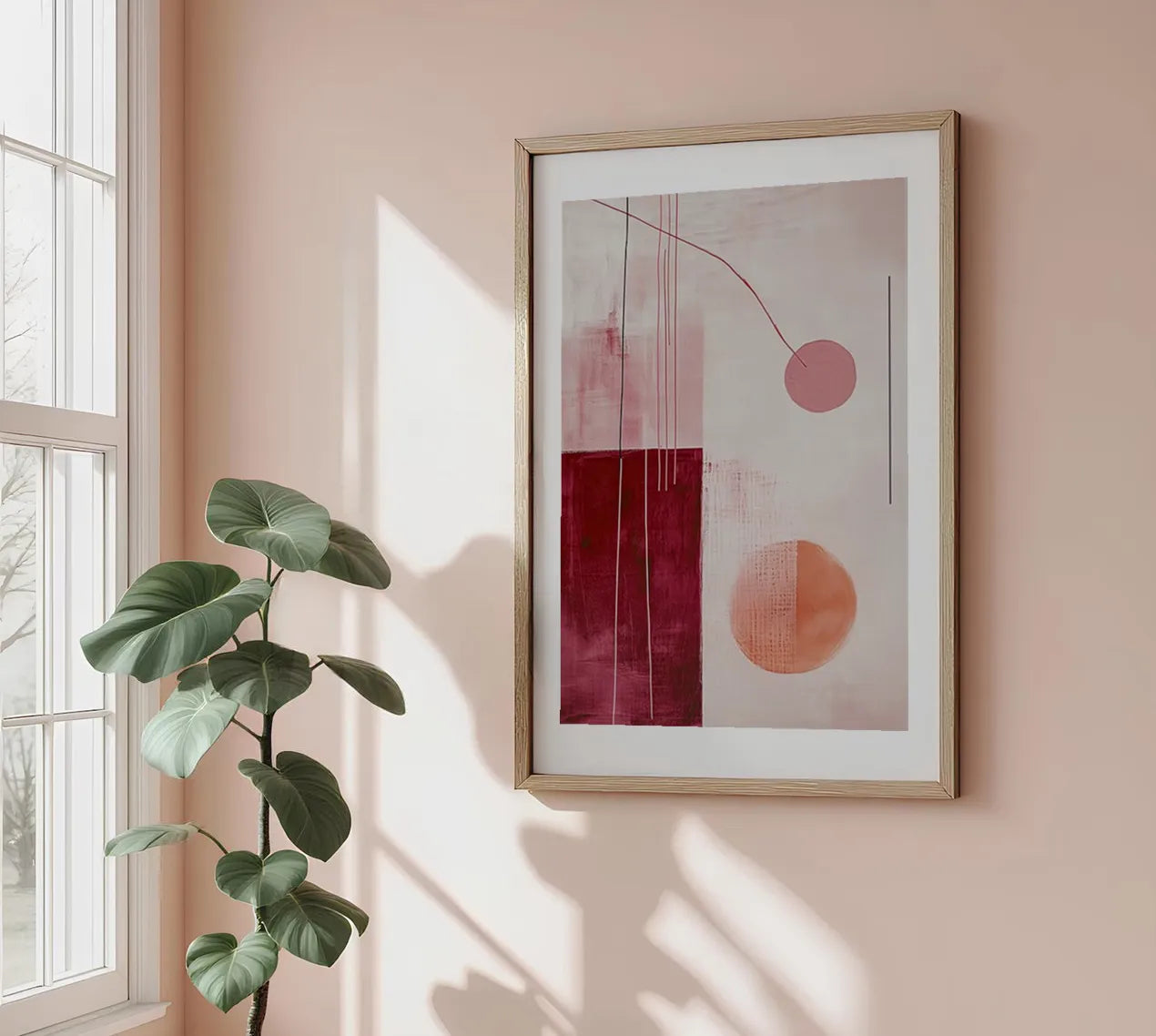 Floating Forms & Lines Poster