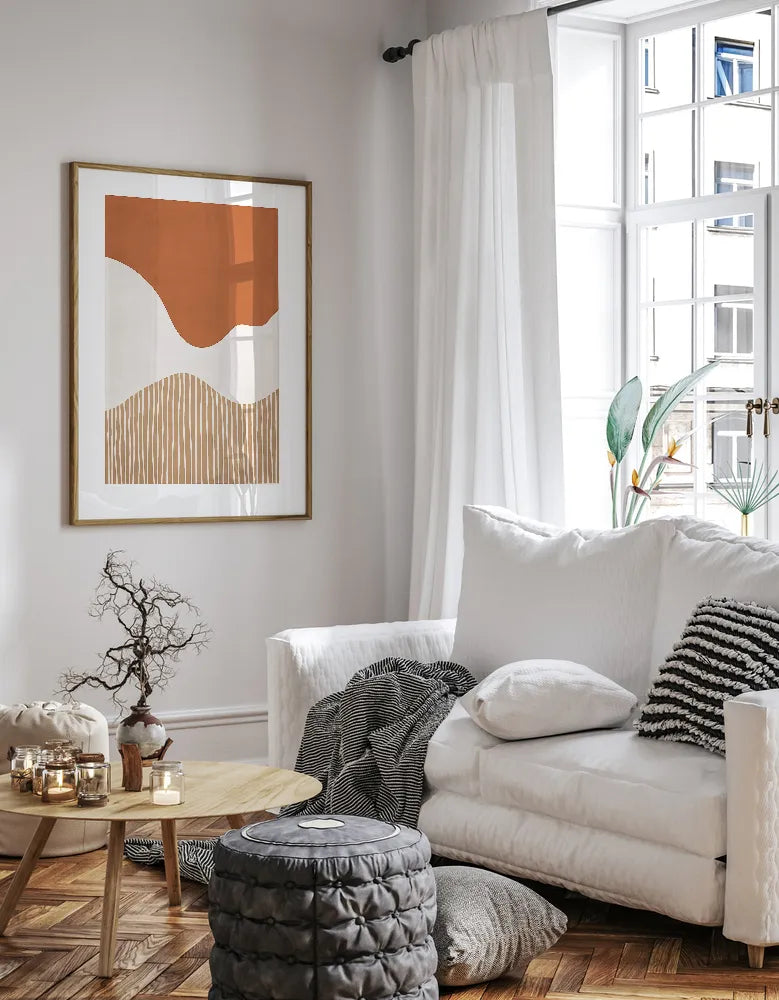 Orange Shapes Poster