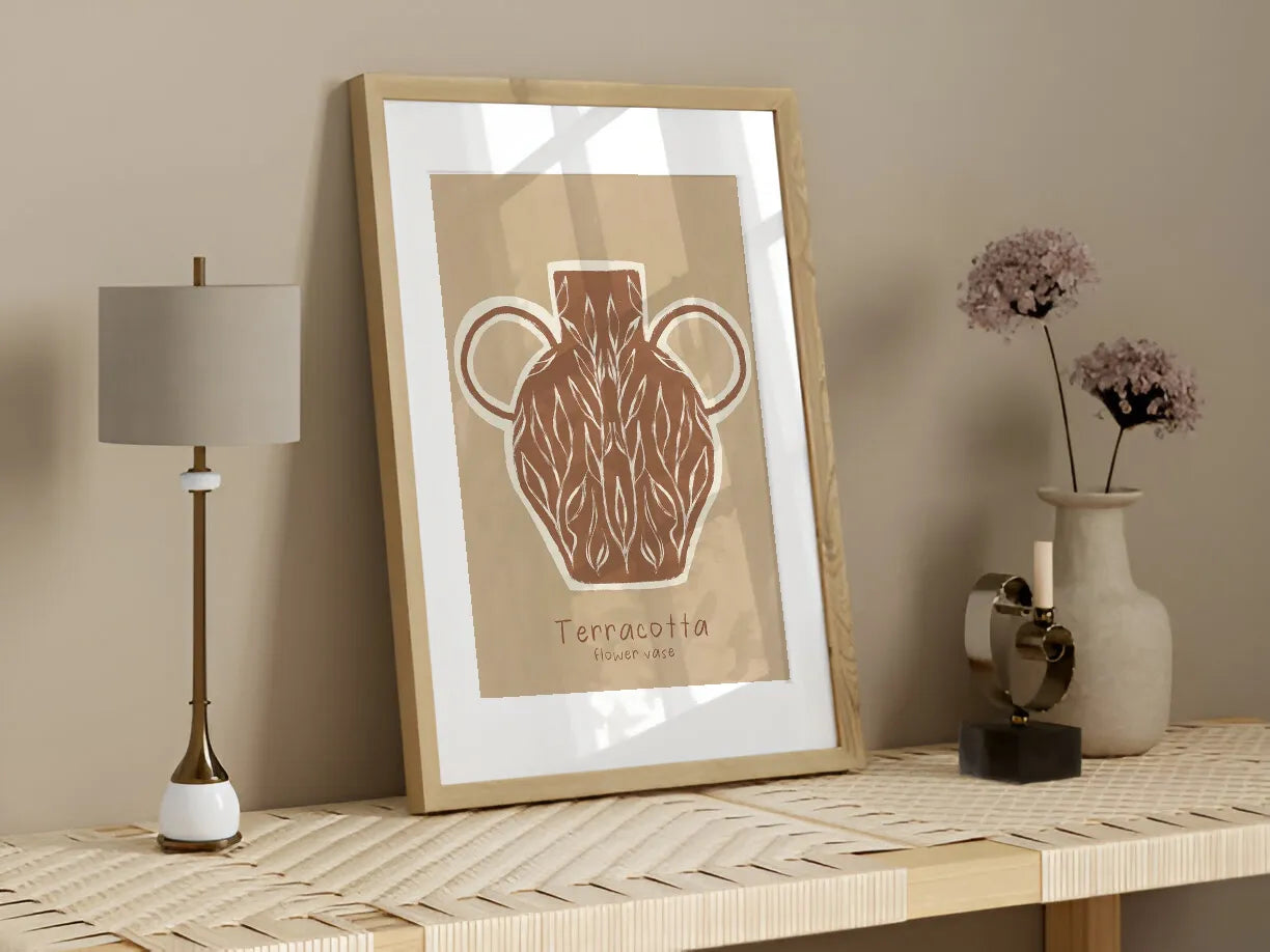 Terracotta Vase Poster