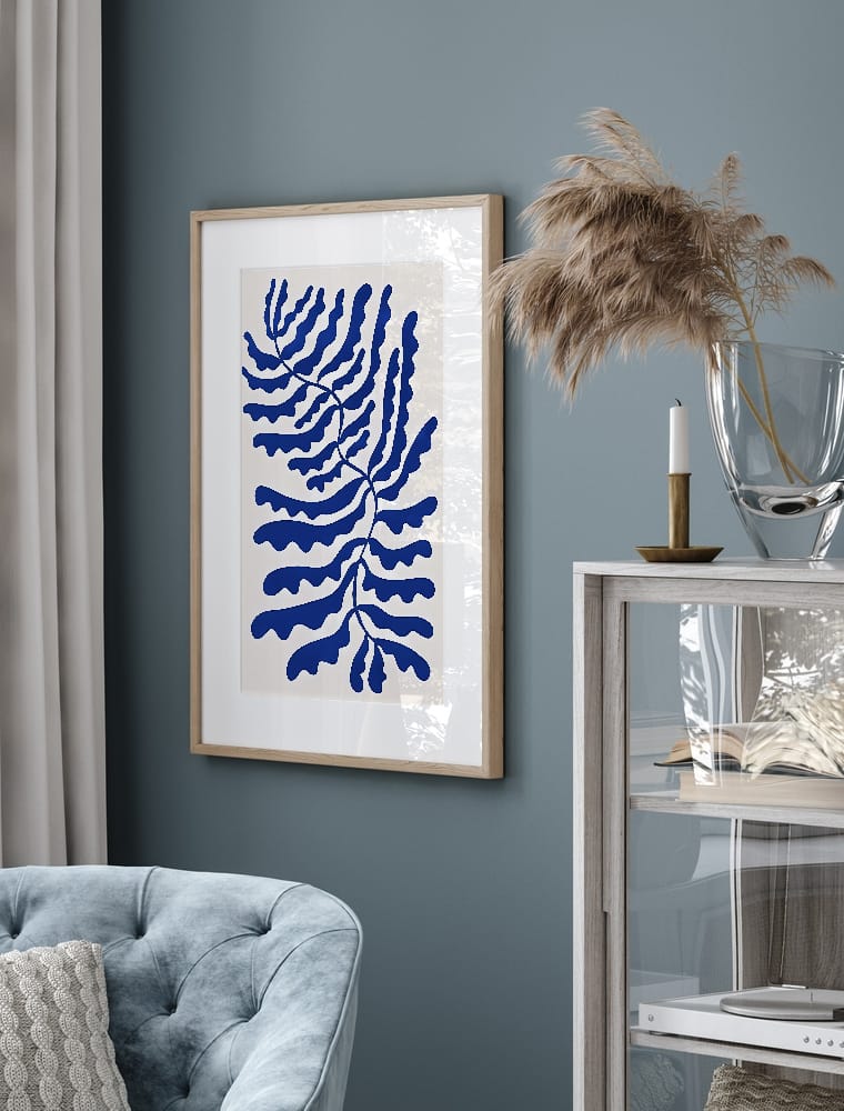 Blue Leaves Poster