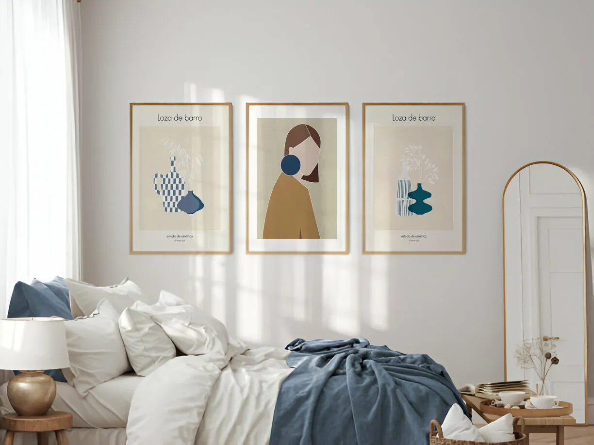 Blue Abstract Elegance Gallery Wall
