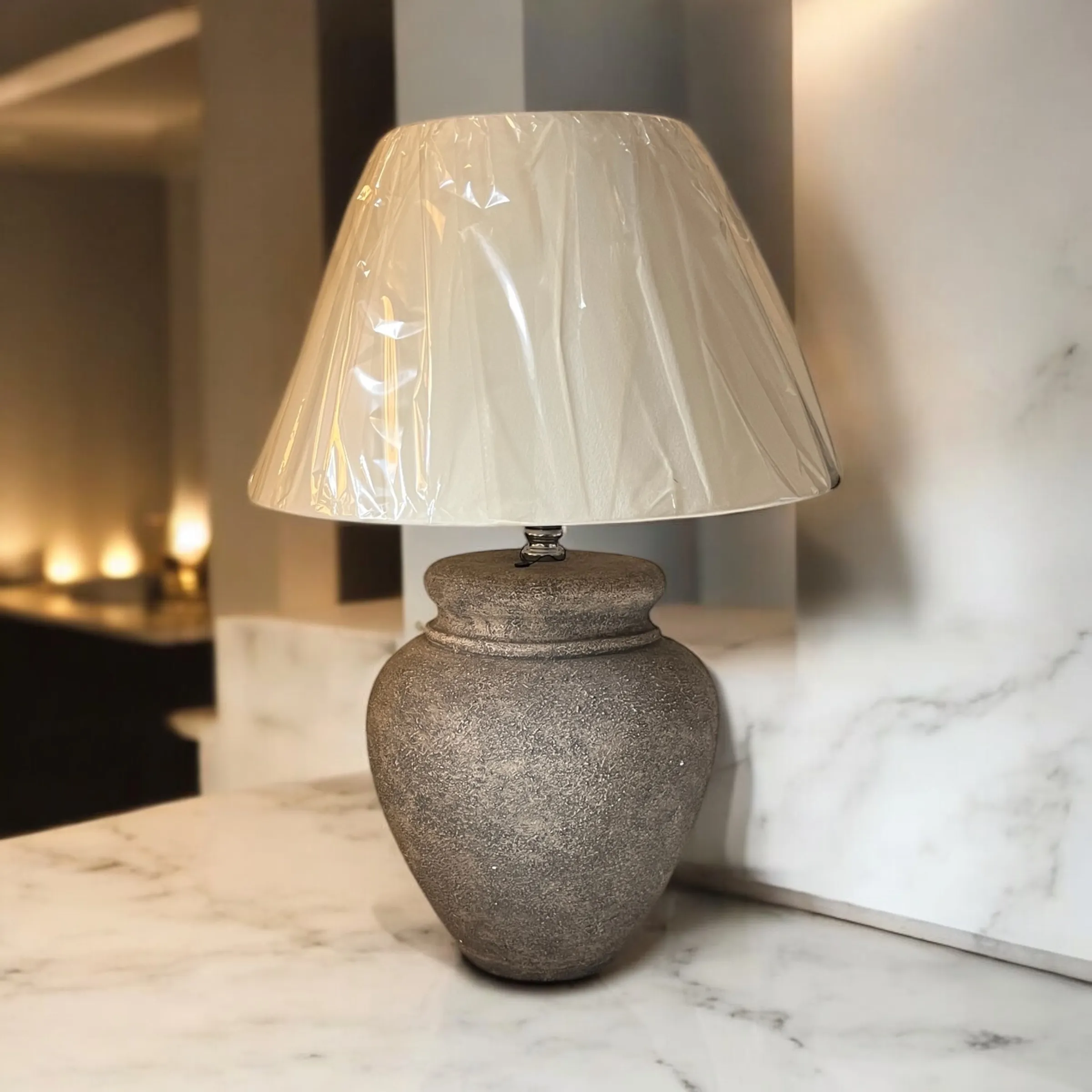 Gray Sun Table Lamp