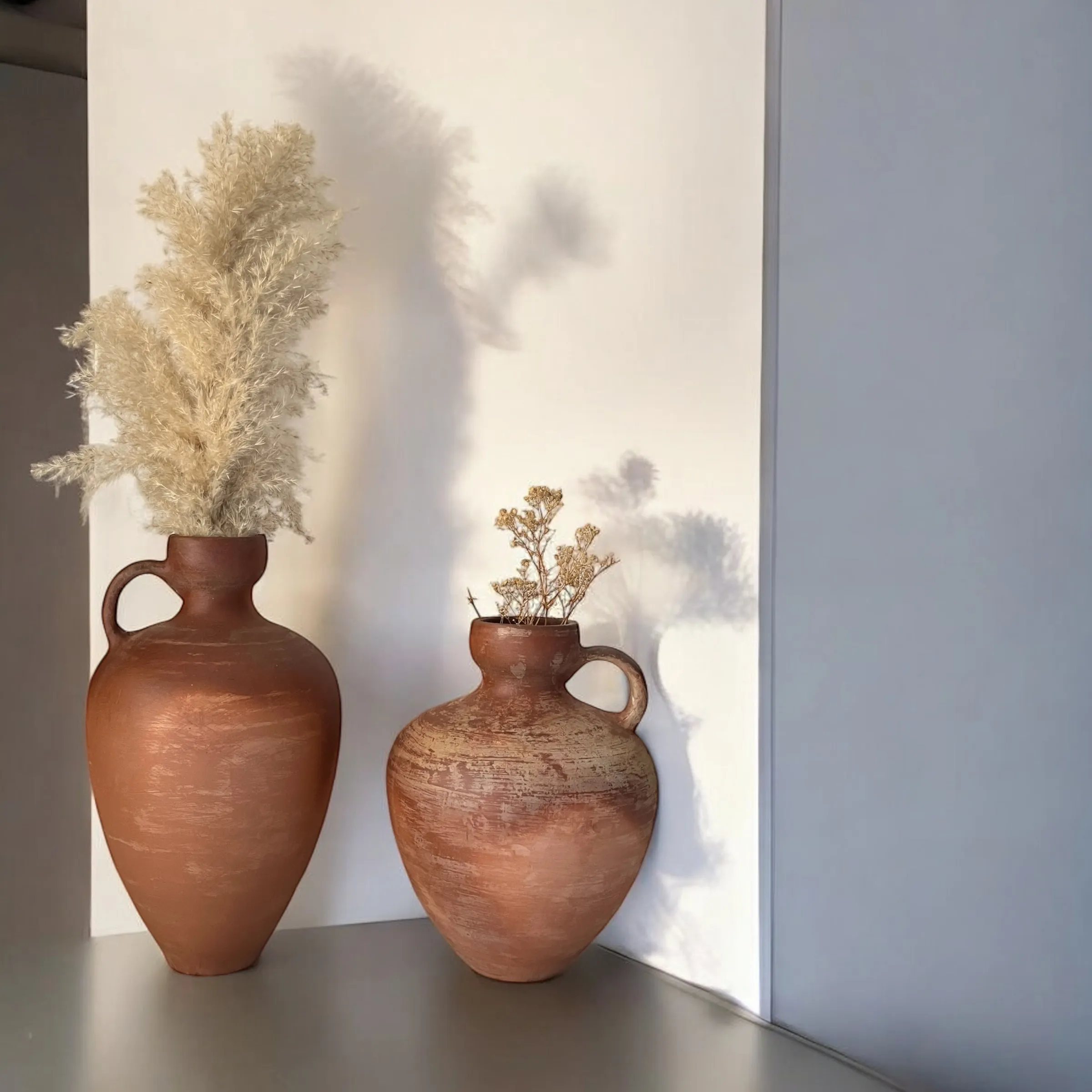 Clay Canteen Vase