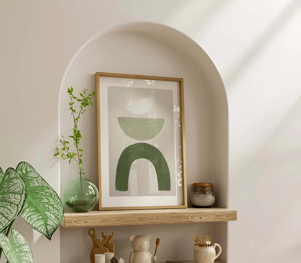 Green Abstract Geometry Poster