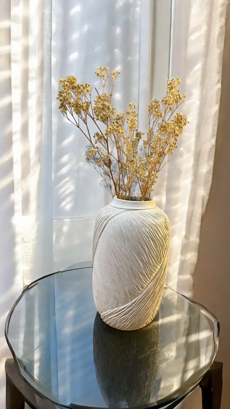 Creamy Textured Vase