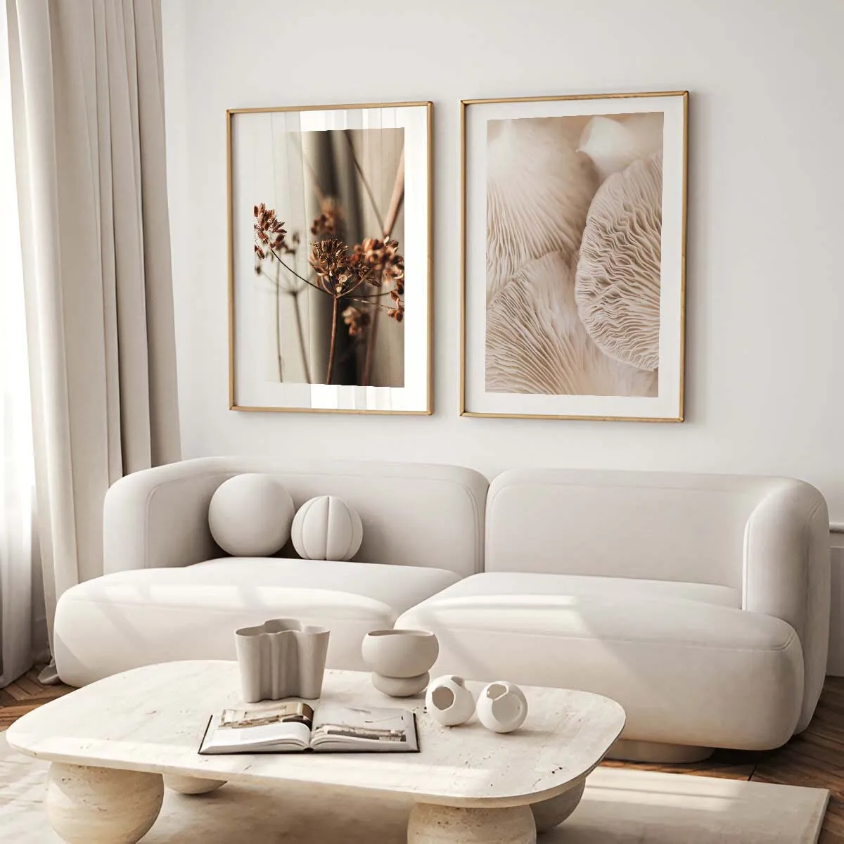 Subtle Nature gallery wall