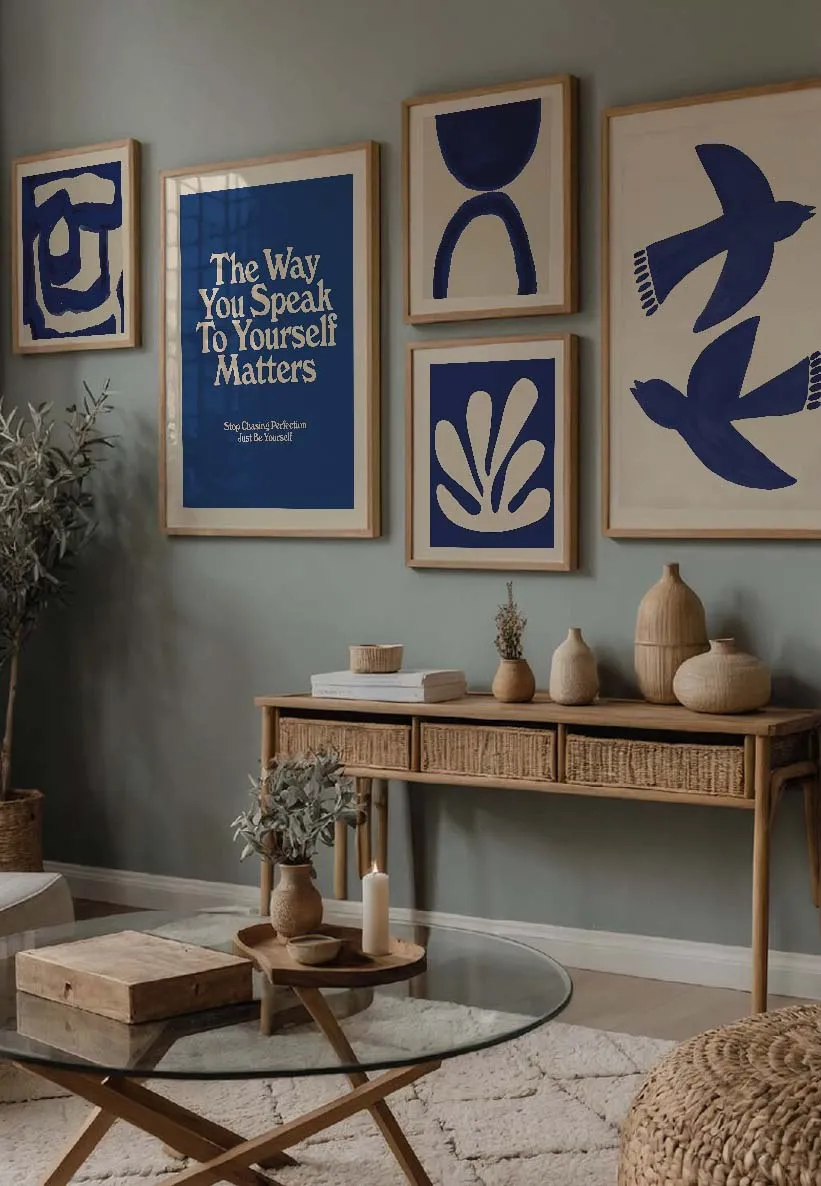 Bohemian Blue Gallery Wall