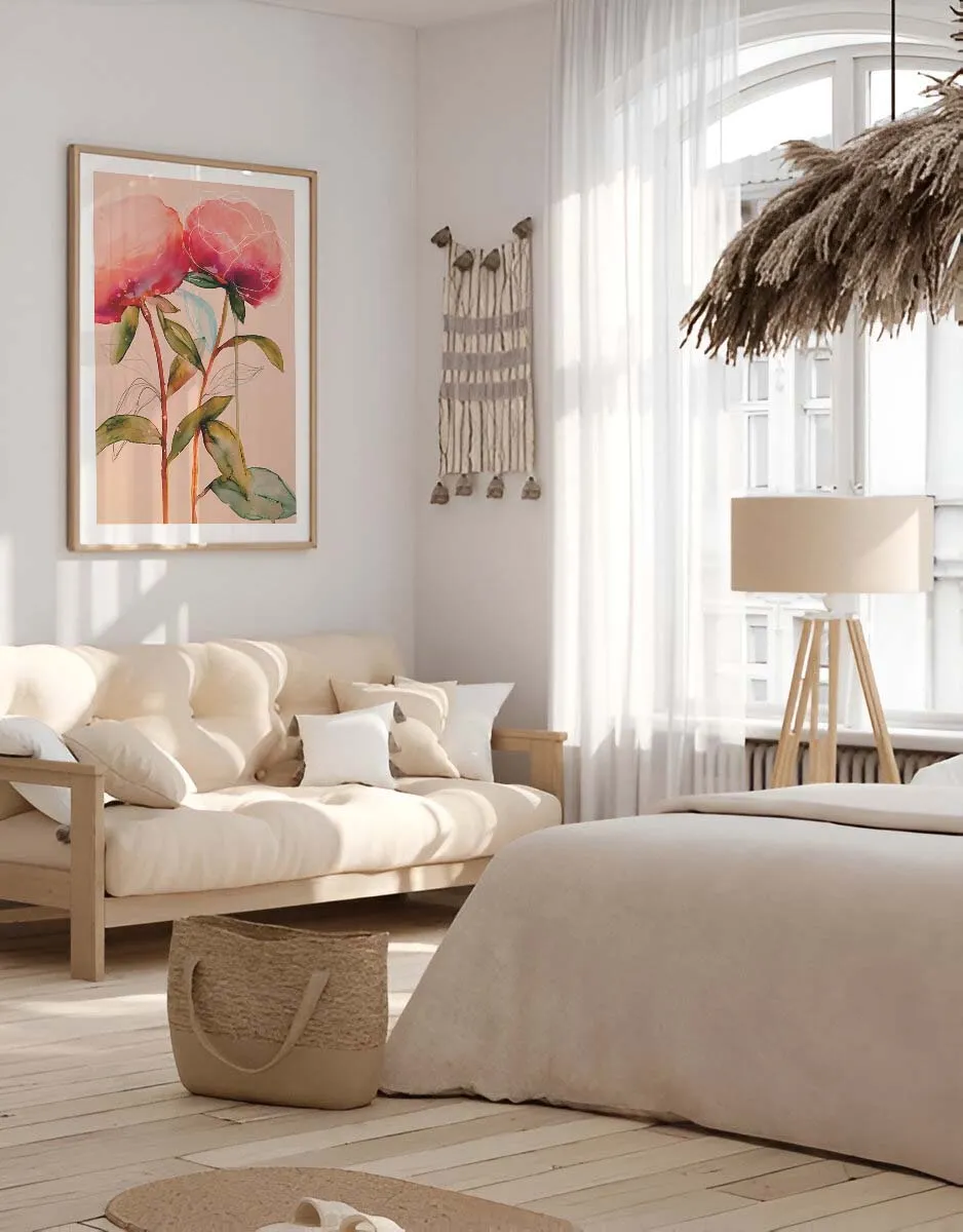 Graceful Peony Poster