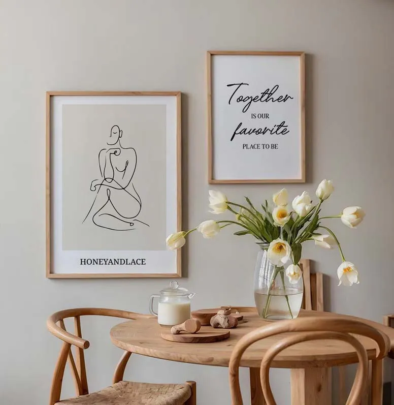 Togetherness & Line Art Set Set Gallery Wall