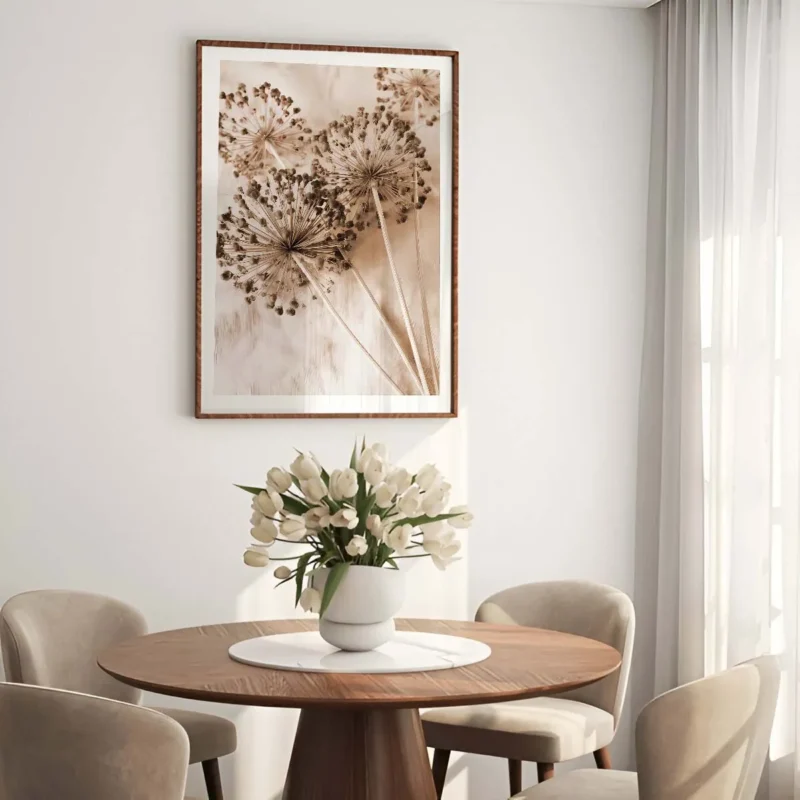 Dry Allium Flowers Poster