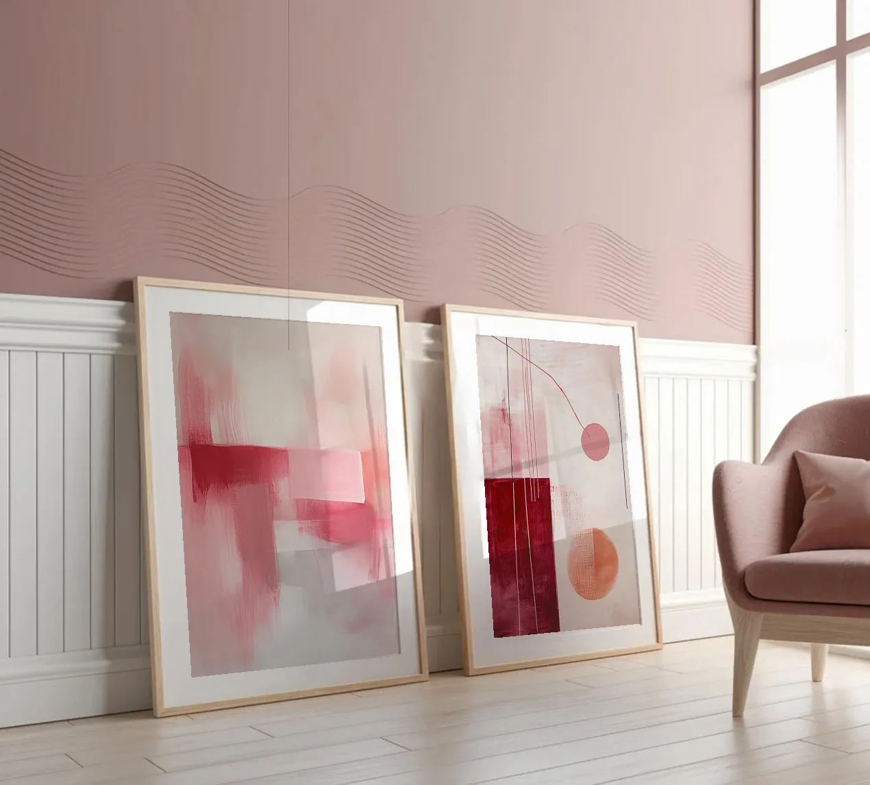 Modern Romantic Hues Set Gallery Wall