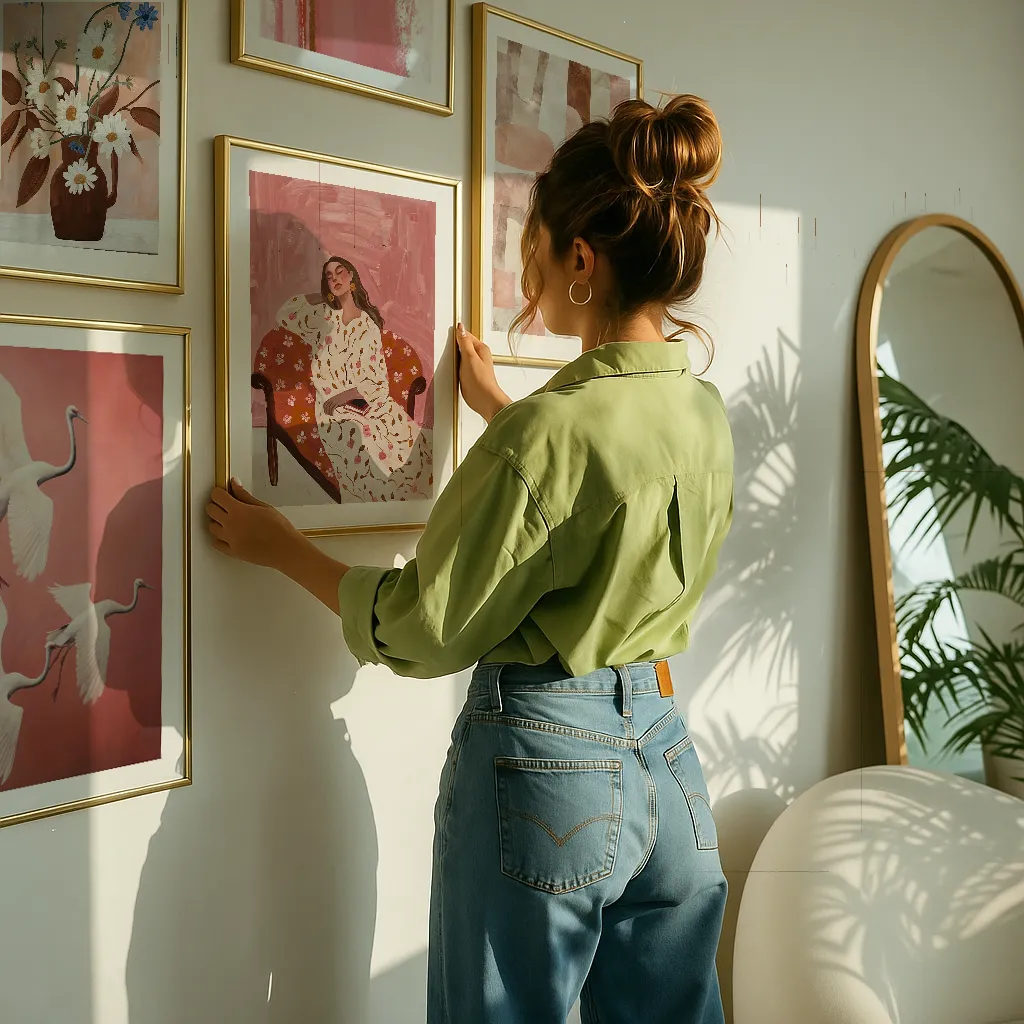 Golden Glow Gallery Wall