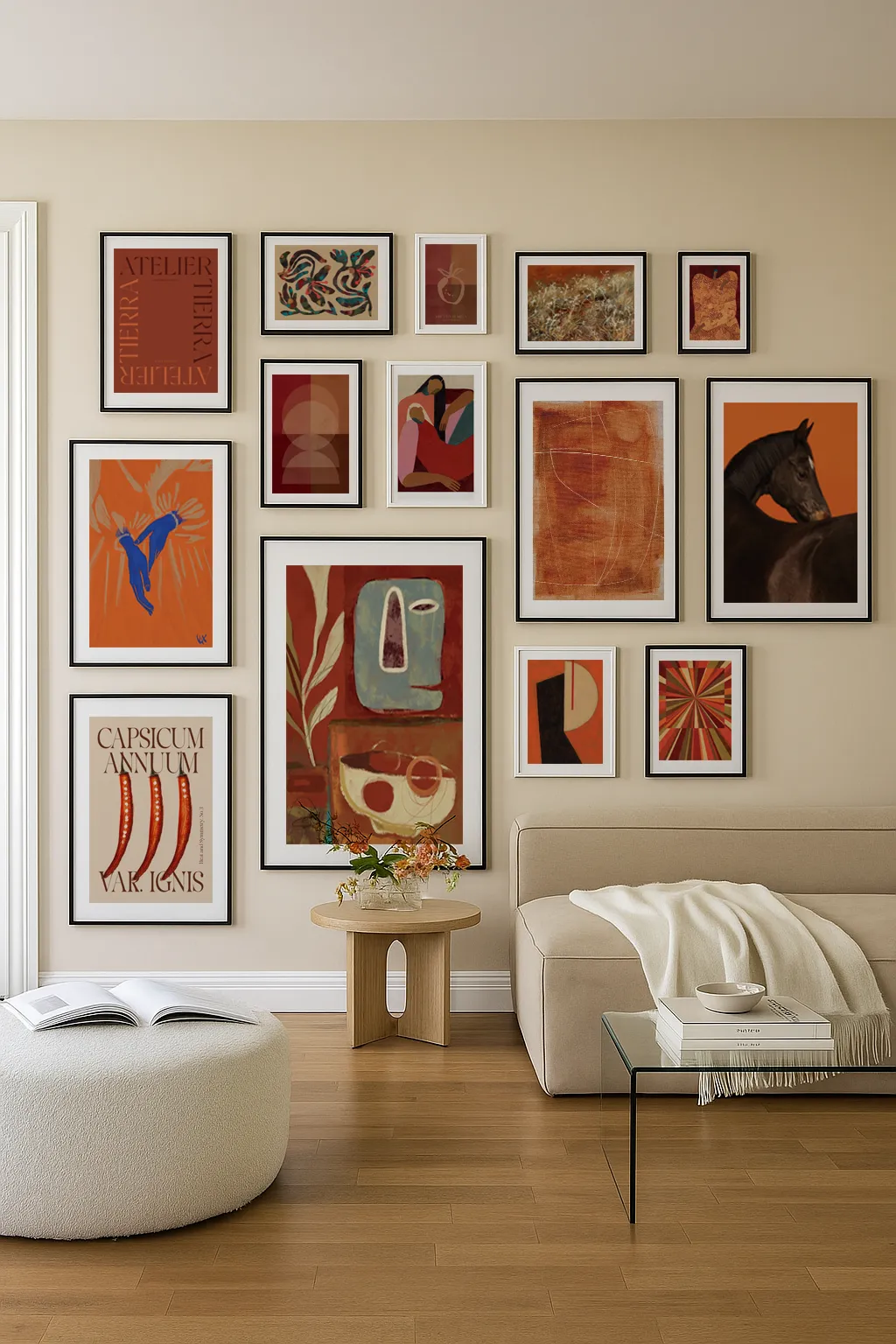 Red Sun Gallery Wall