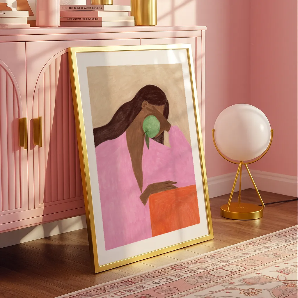 Woman with a Lime Poster