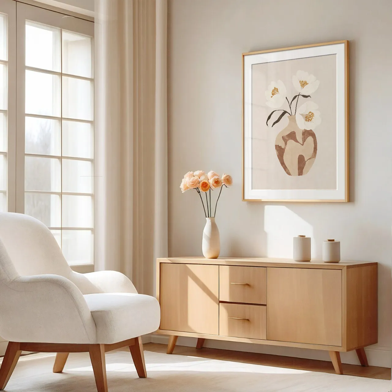 Sienna & Sand Flora Poster