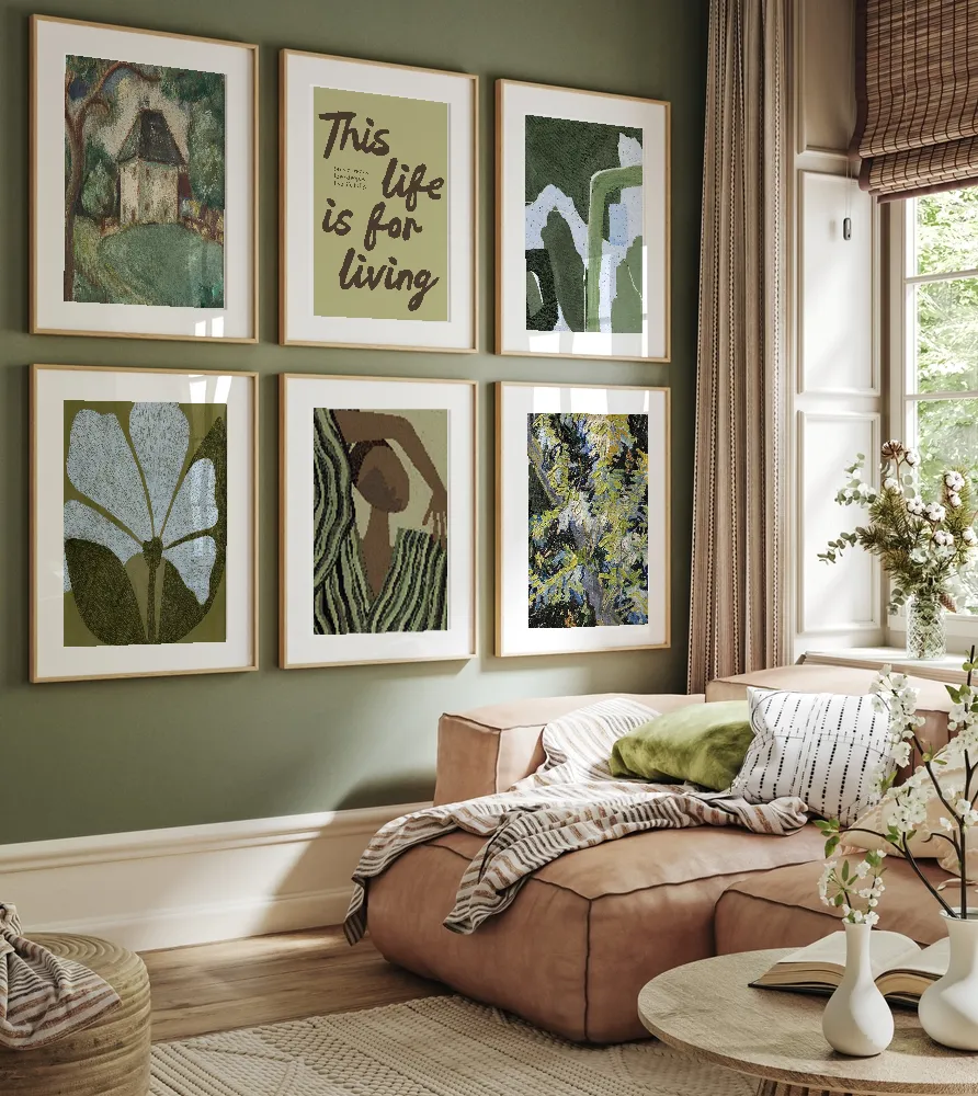 The Verdant Collection gallery wall