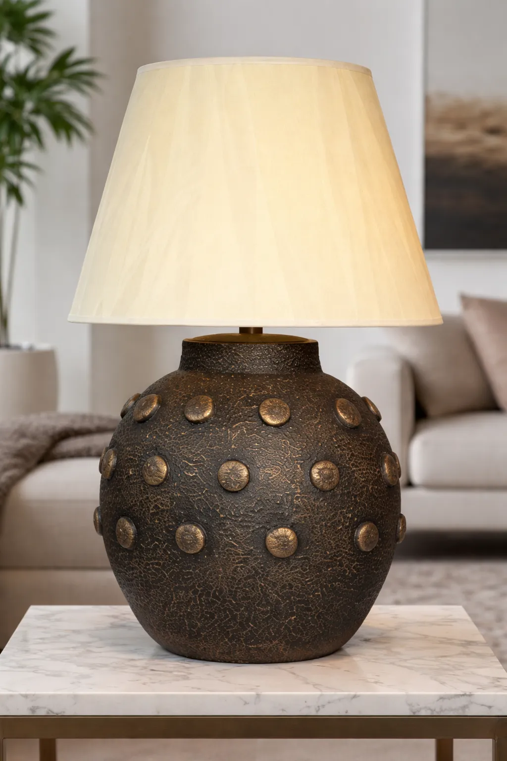 Polka Dot Black Table Lamp
