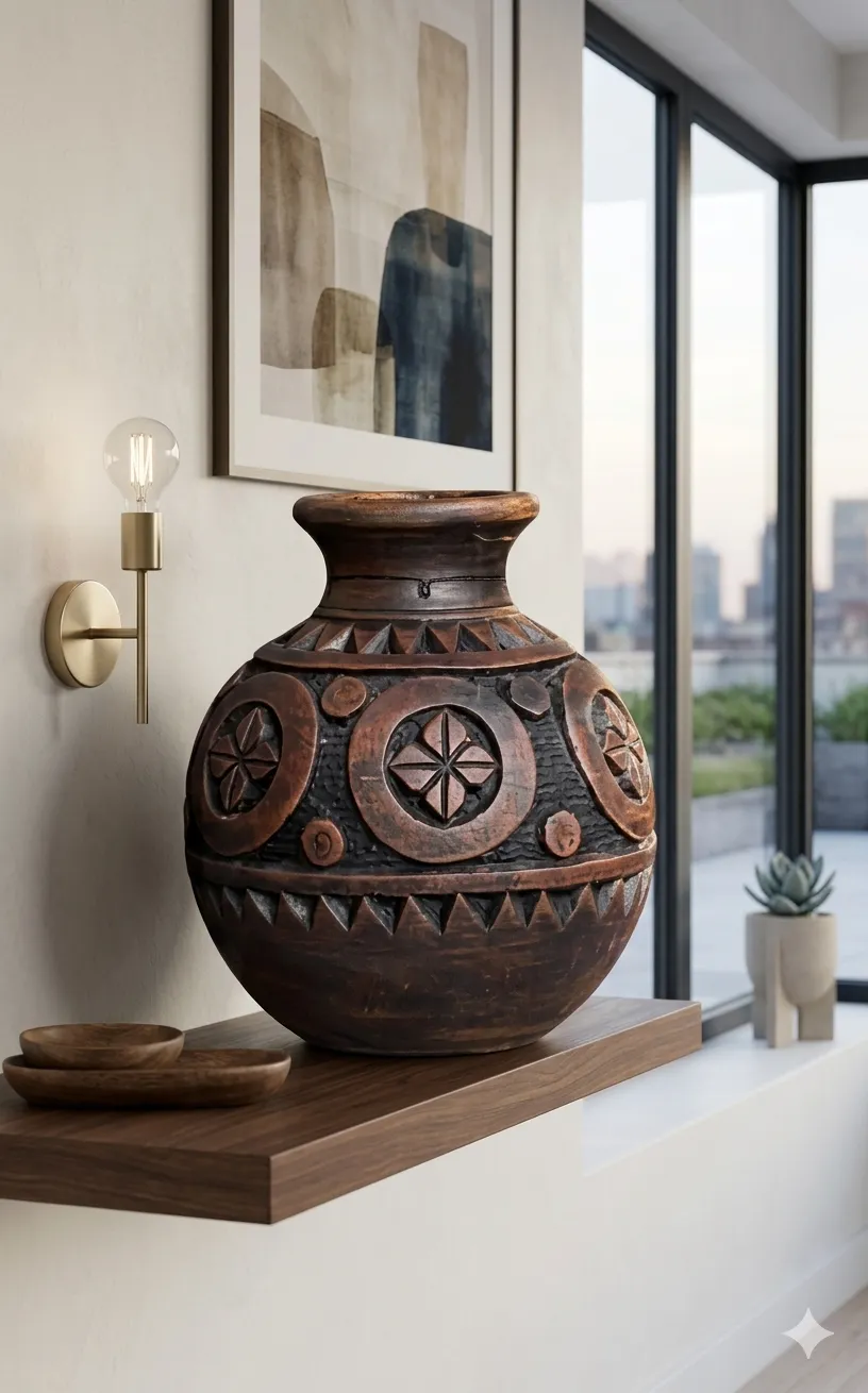 Azure Artifact Vase