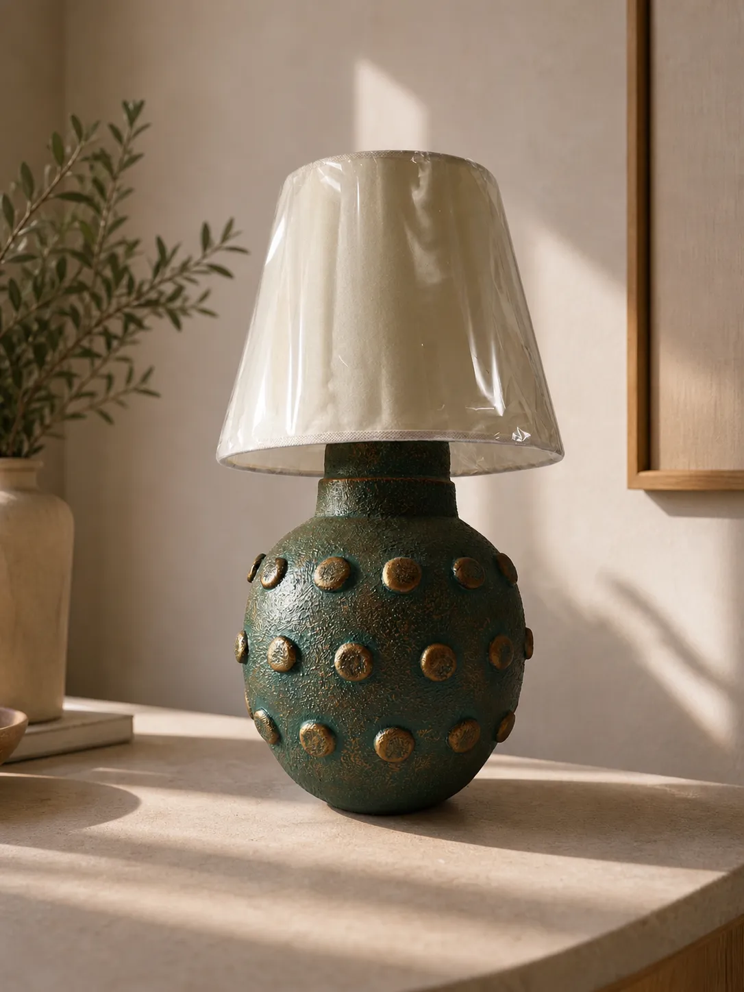 Polka Dot Green Table Lamp